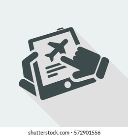 Airplane booking icon