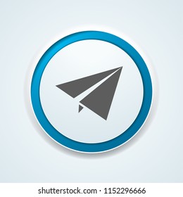 Airplane button illustration