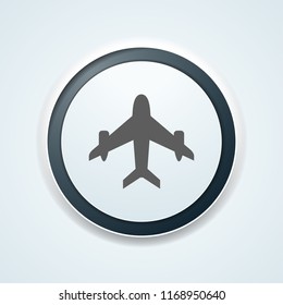 Airplane button illustration