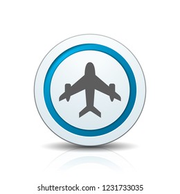 Airplane button illustration