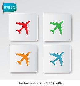 Airplane buttons,vector