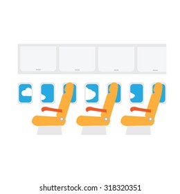 Airplane Cabin Seats Air Transportation