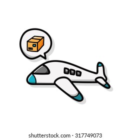 airplane cargo doodle