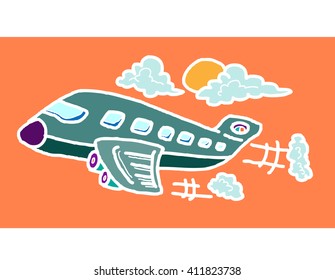 Airplane cartoon