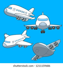 airplane cartoon for decoration set