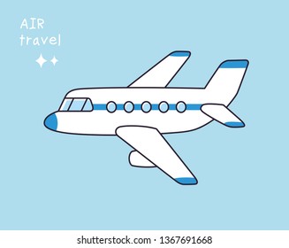 Airplane cartoon icon vector