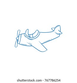 airplane cartoon mascot illustration