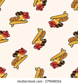 airplane , cartoon seamless pattern background