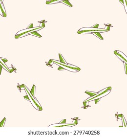 airplane , cartoon seamless pattern background