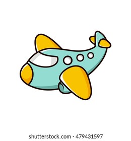 Airplane cartoon vector