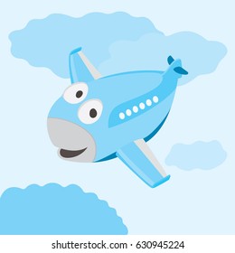 airplane cartoon vector