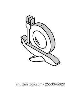 avião catering ícone isométrico vetor. sinal de catering avião. símbolo isolado ilustração