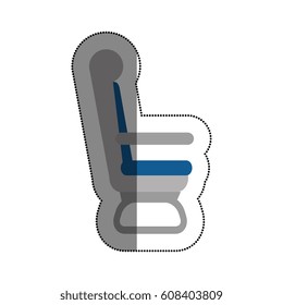 airplane chair isolated icon