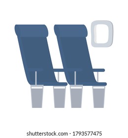 airplane chairs scene isolated icon vector illustration design