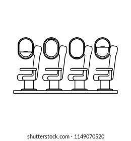 airplane chairs with windows