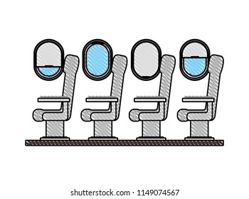 airplane chairs with windows