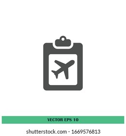 airplane Checkboad icon symbol Design element vector eps 10