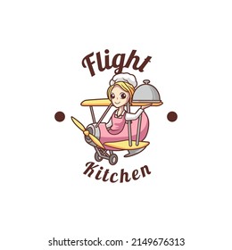 Logo des Flugzeugchefs-Konzepts Vektorgrafik-Design