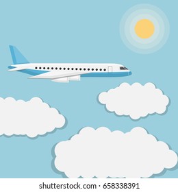 airplane cloud sun