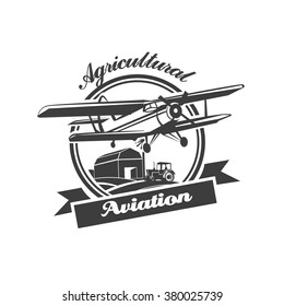 Airplane Club Vector Illustration Emblem, vector illustration 