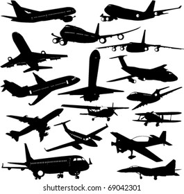 airplane collection 3 - vector