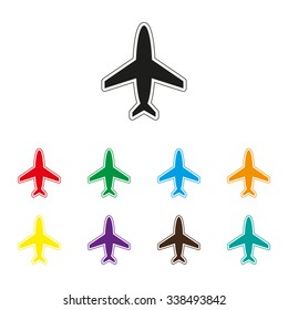 Airplane - color vector icon