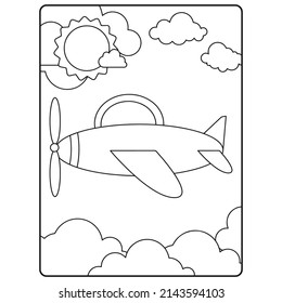 Airplane Coloring pages For Kids