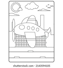 Airplane Coloring pages For Kids