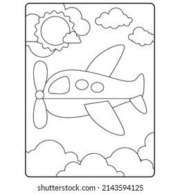 Airplane Coloring pages For Kids