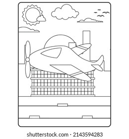 Airplane Coloring pages For Kids