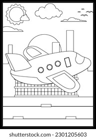 Airplane Coloring Pages for kids