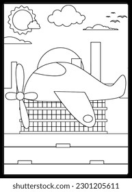 Airplane Coloring Pages for kids
