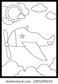 Airplane Coloring Pages for kids