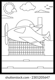 Airplane Coloring Pages for kids