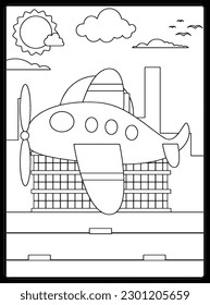 Airplane Coloring Pages for kids