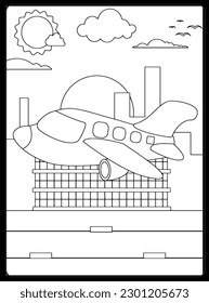 Airplane Coloring Pages for kids