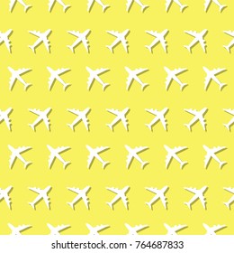 Airplane Commercial Aviation Seamless Symbol Pattern Background