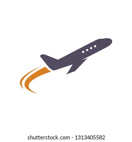 Airplane commercial business illustration