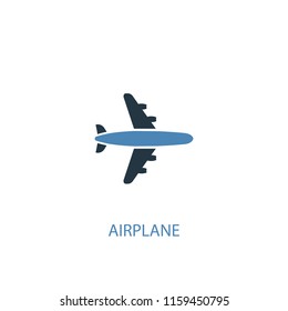 airplane concept 2 colored icon. Simple blue element illustration. airplane concept symbol design from Hotel set. Can be used for web and mobile UI/UX