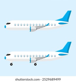 airplane concept illustration, flat style vector illustration.