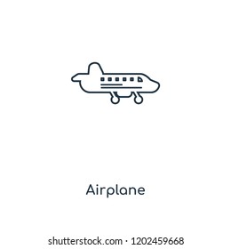 Airplane concept line icon. Linear Airplane concept outline symbol design. This simple element illustration can be used for web and mobile UI/UX.