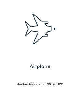 Airplane concept line icon. Linear Airplane concept outline symbol design. This simple element illustration can be used for web and mobile UI/UX.