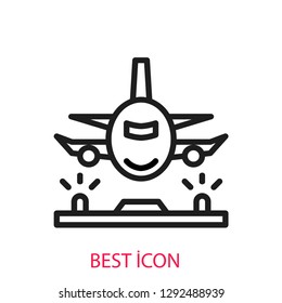 Airplane concept line icon. Simple element illustration. Plane concept outline symbol design. Can be used for web and mobile UI/UX . Modern vector style. 