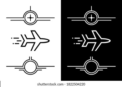 Airplane concept. Very suitable in various business purposes, also for icon, symbol and many more.