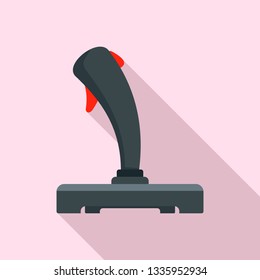 Airplane control gamepad icon. Flat illustration of airplane control gamepad vector icon for web design
