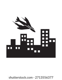 Icono de accidente de avión, el mejor ícono plano de Vector.