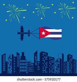 airplane Cuba icon vector illustration