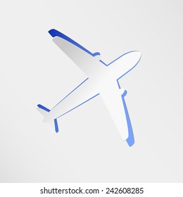 Airplane cut from paper