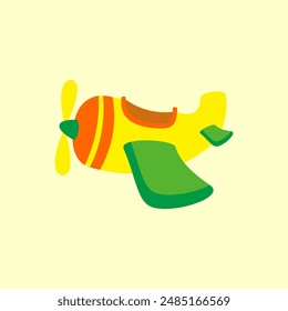 Airplane cute toy isolated icon vector image