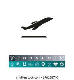 Airplane departure icon
